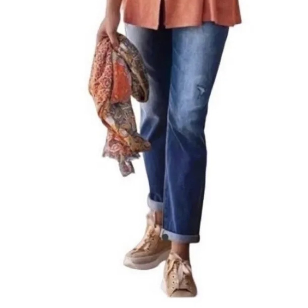 Soft Surroundings The Ultimate Denim Girlfriend 5 Pocket Straight Jeans Size 24W